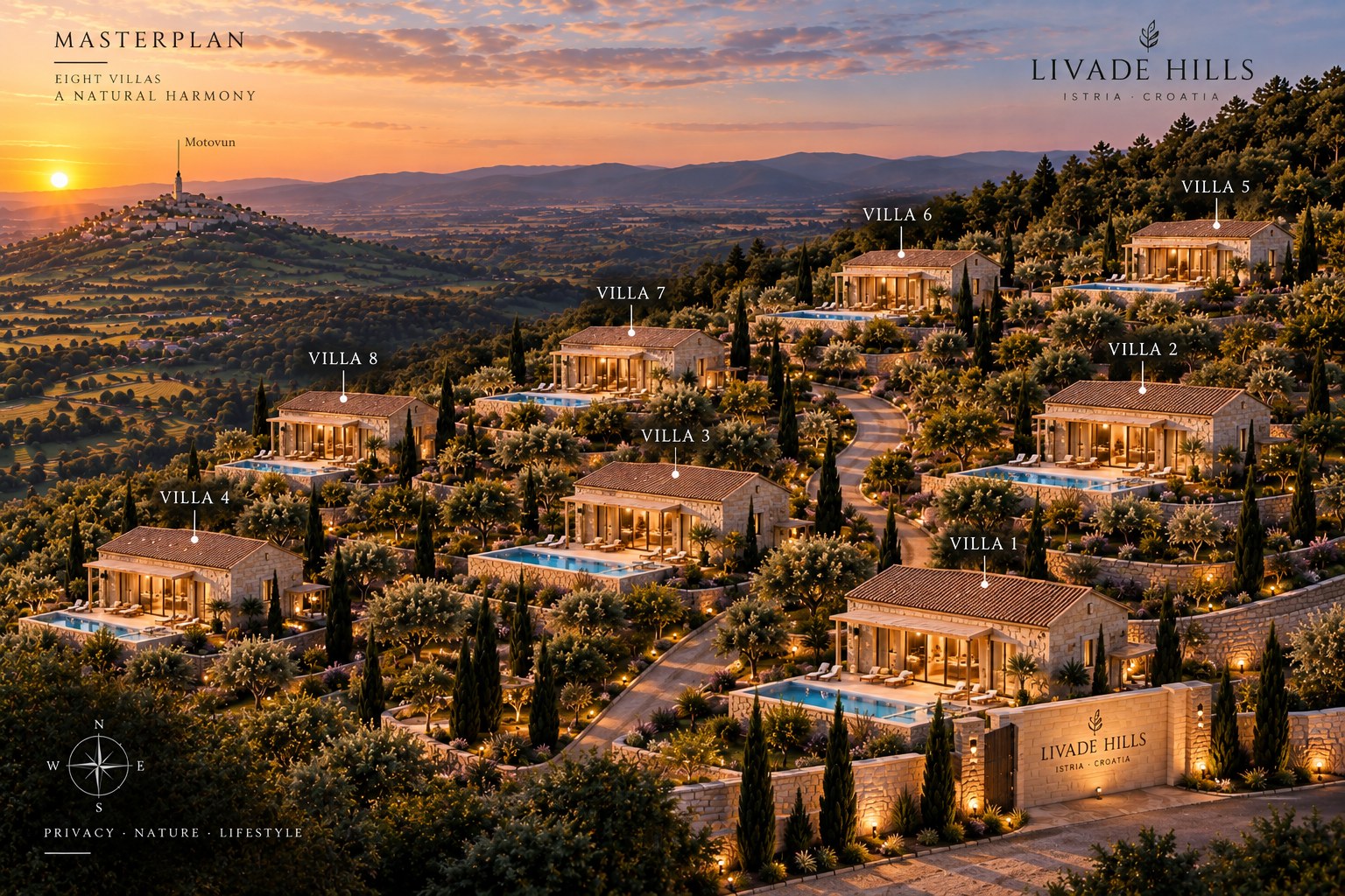 Livade Hills estate masterplan