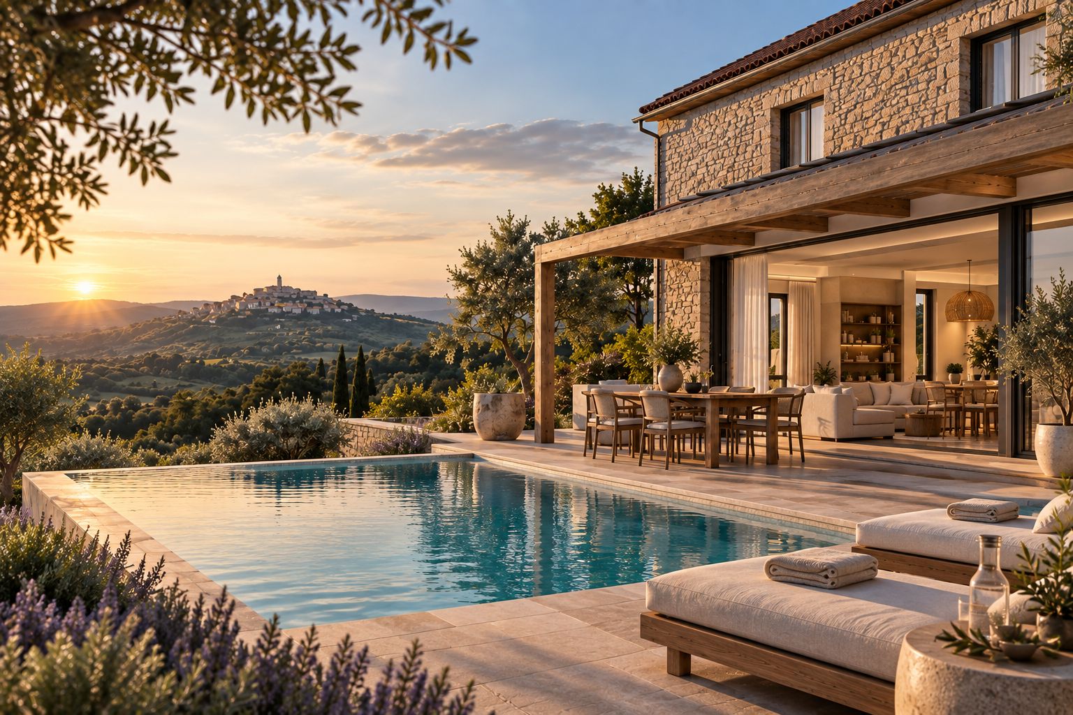 Livade Hills private villa in the Istrian landscape